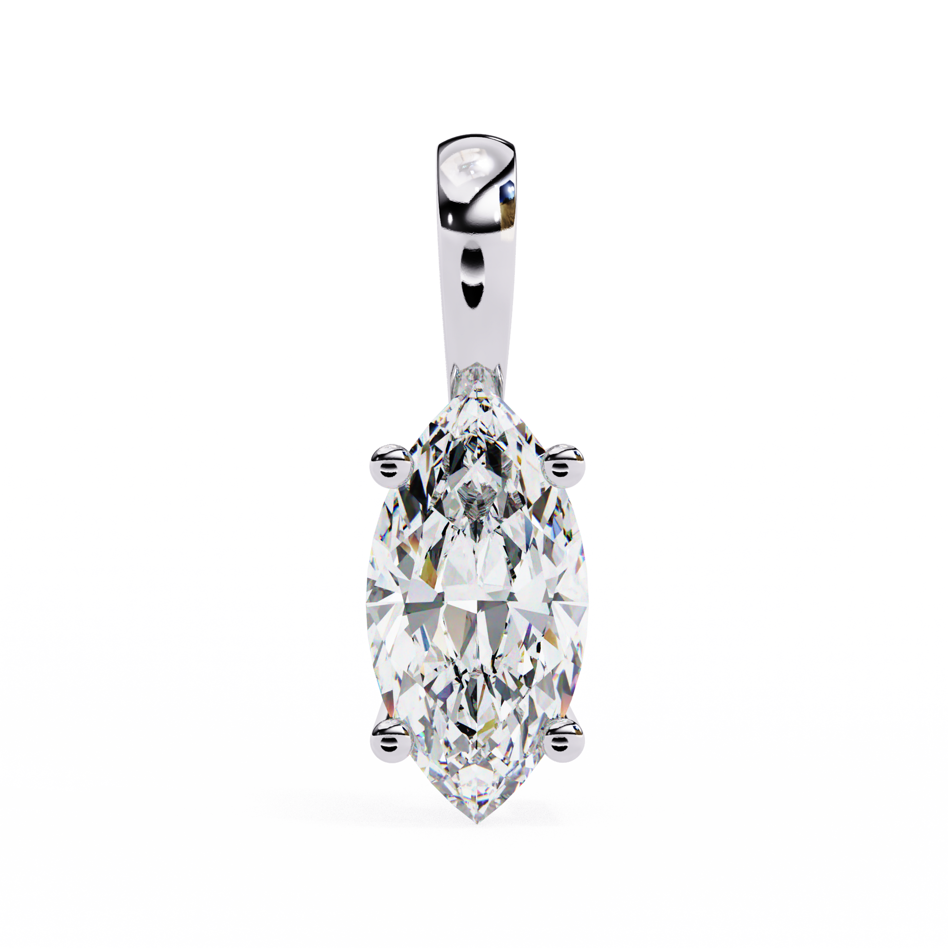 1.00  CT Marquise Cut Diamond Pendant - Ulight Jewels