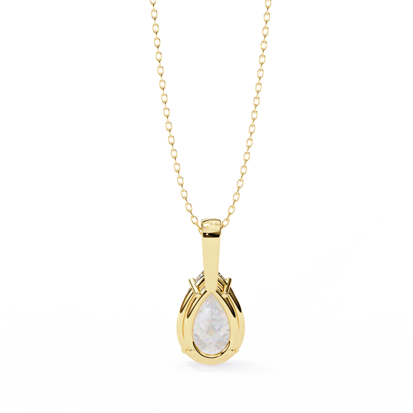 2.25  CT Pear Cut Diamond Pendant