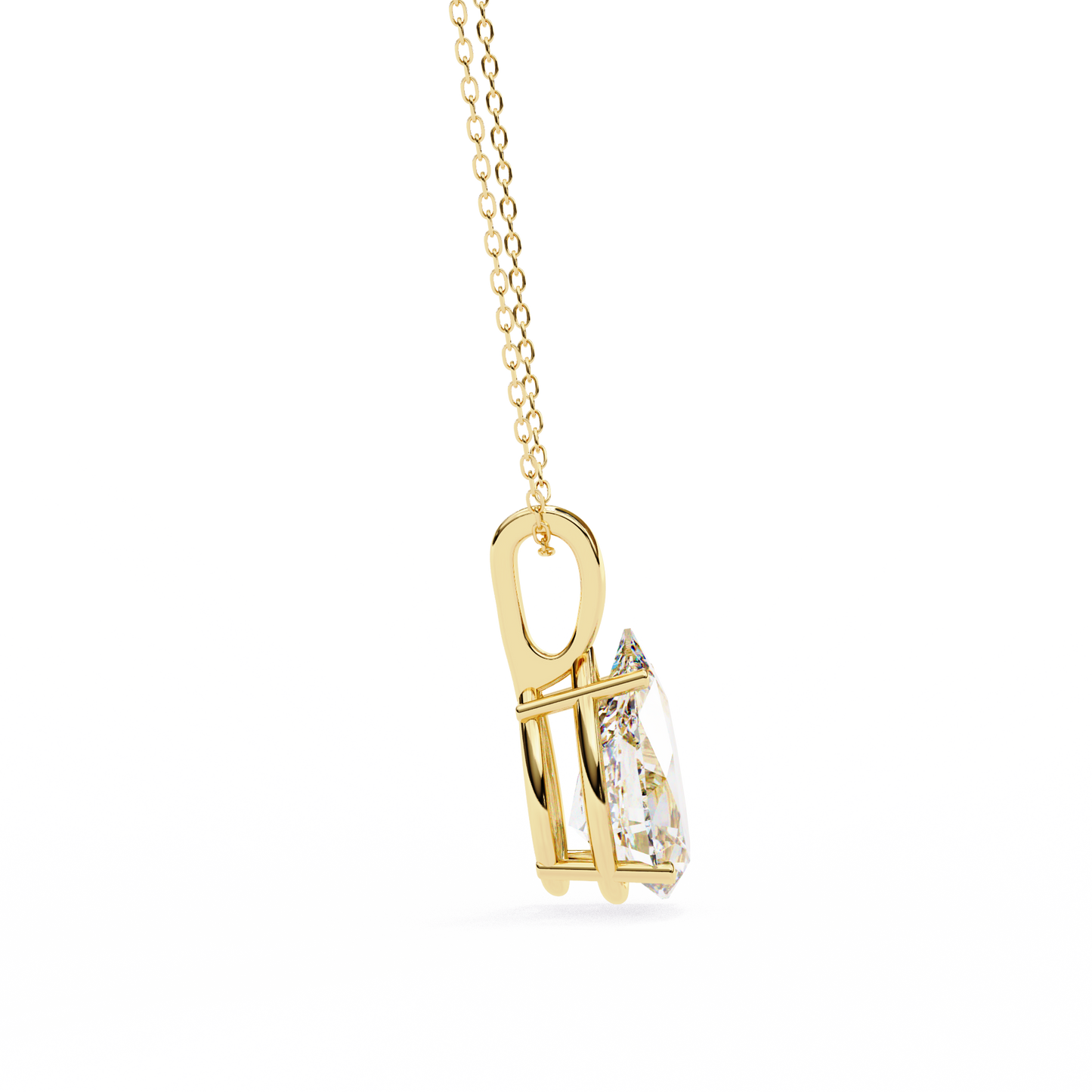 2.25  CT Pear Cut Diamond Pendant