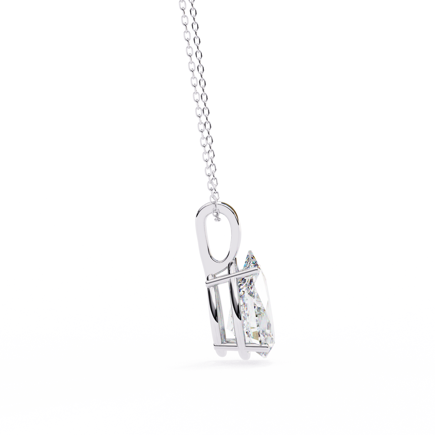 2.25  CT Pear Cut Diamond Pendant