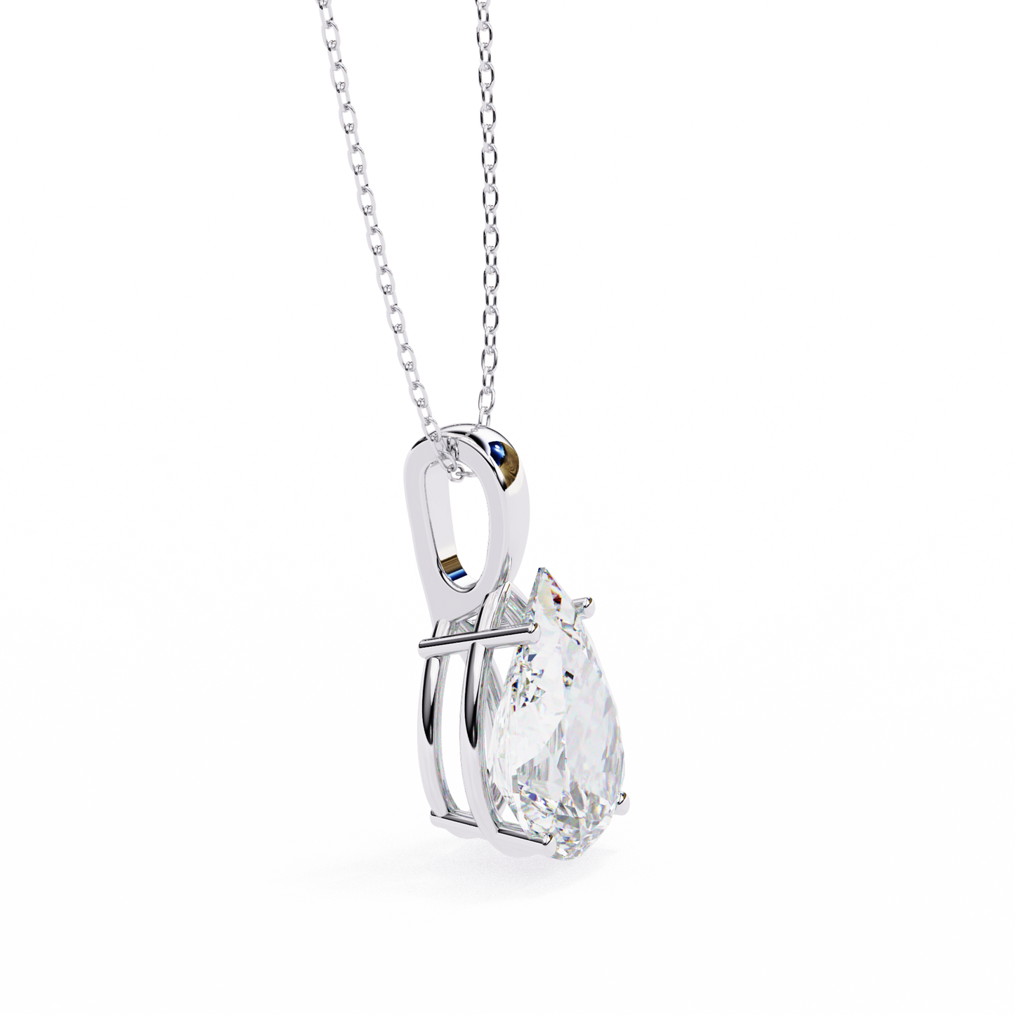 2.25  CT Pear Cut Diamond Pendant