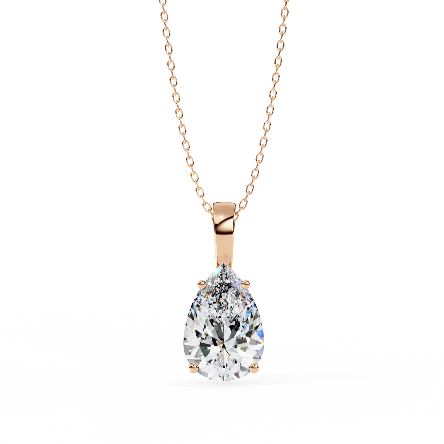 2.25  CT Pear Cut Diamond Pendant