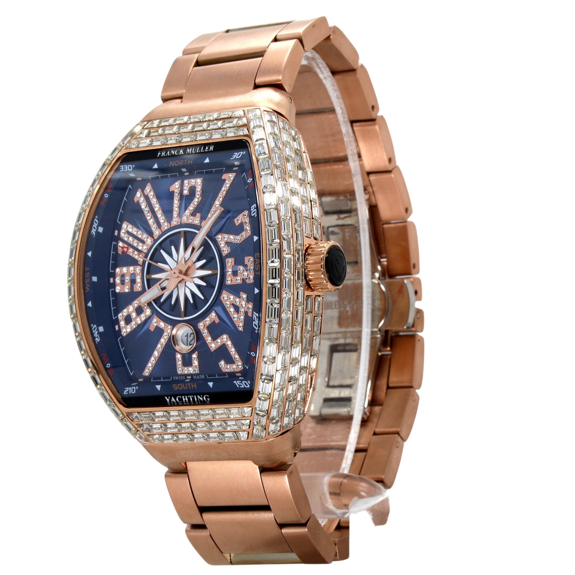 Luxury Baguette Studded Diamond Watch-Men - Ulight Jewels