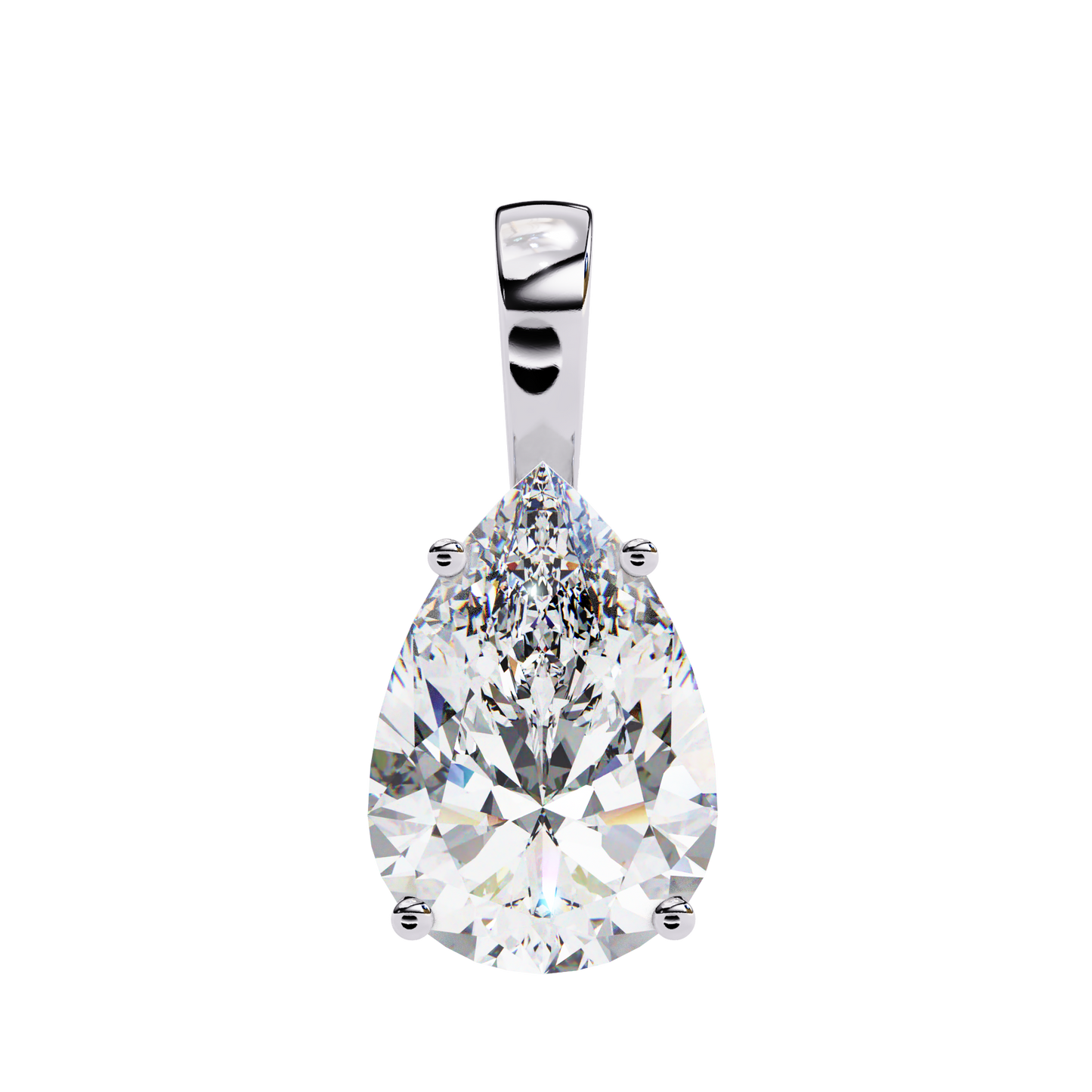 2.25  CT Pear Cut Diamond Pendant - Ulight Jewels