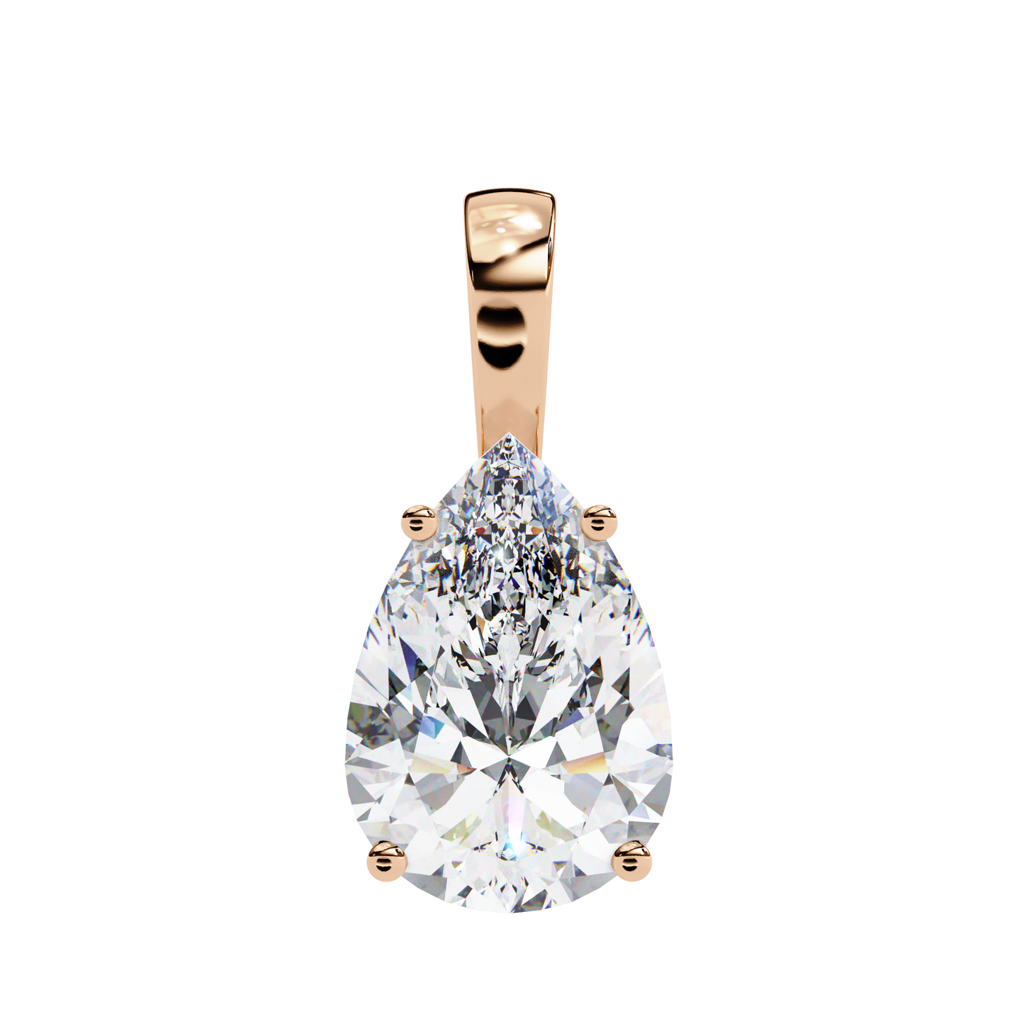 2.25  CT Pear Cut Diamond Pendant