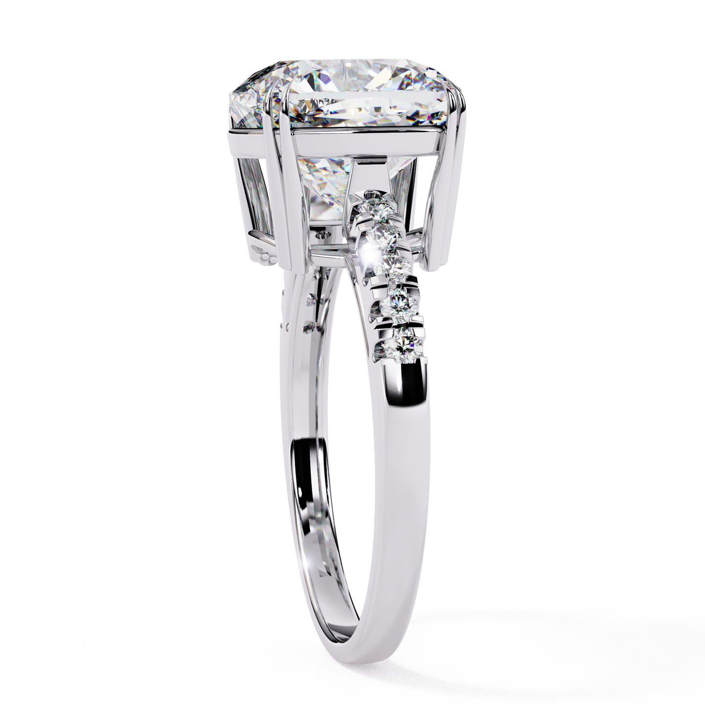 5.00 CT Cushion Cut Diamond Engagement Ring