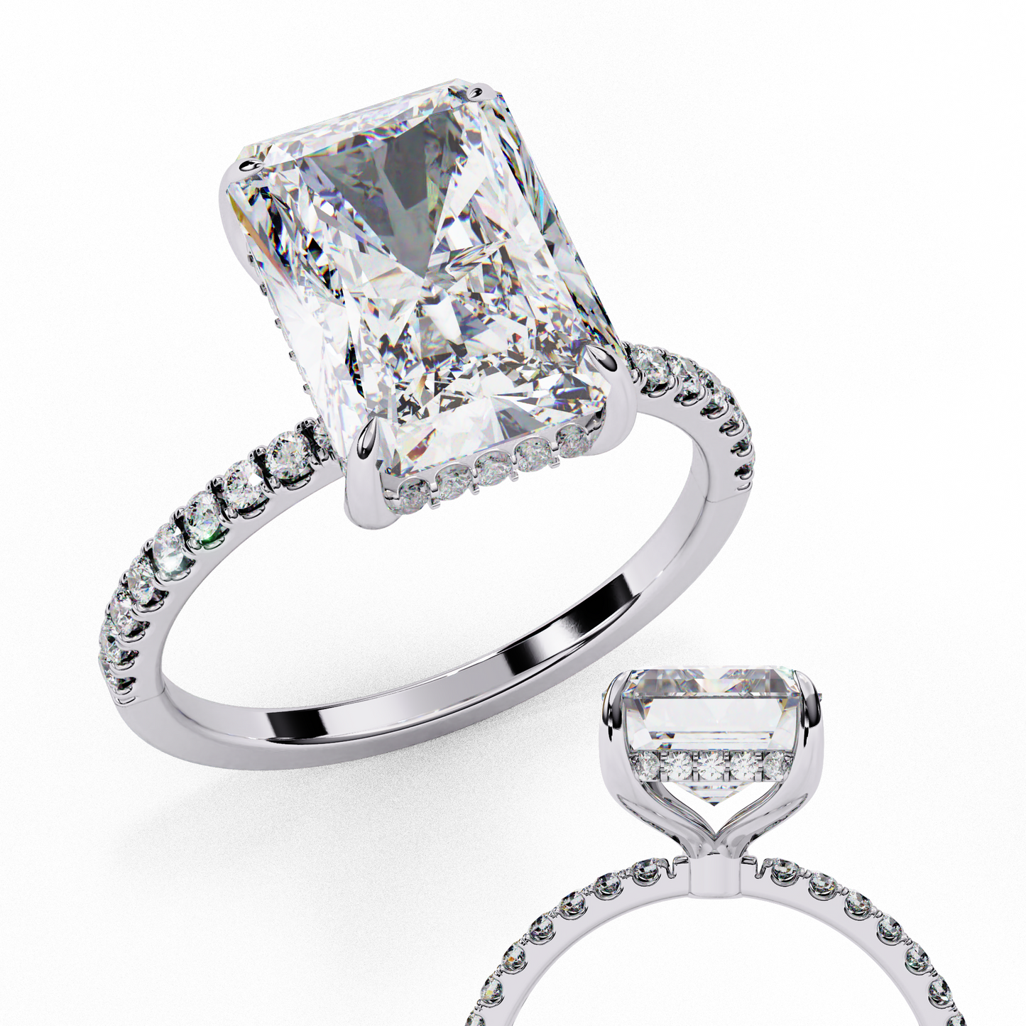 2.25 CT Radiant Cut Diamond Engagement Ring