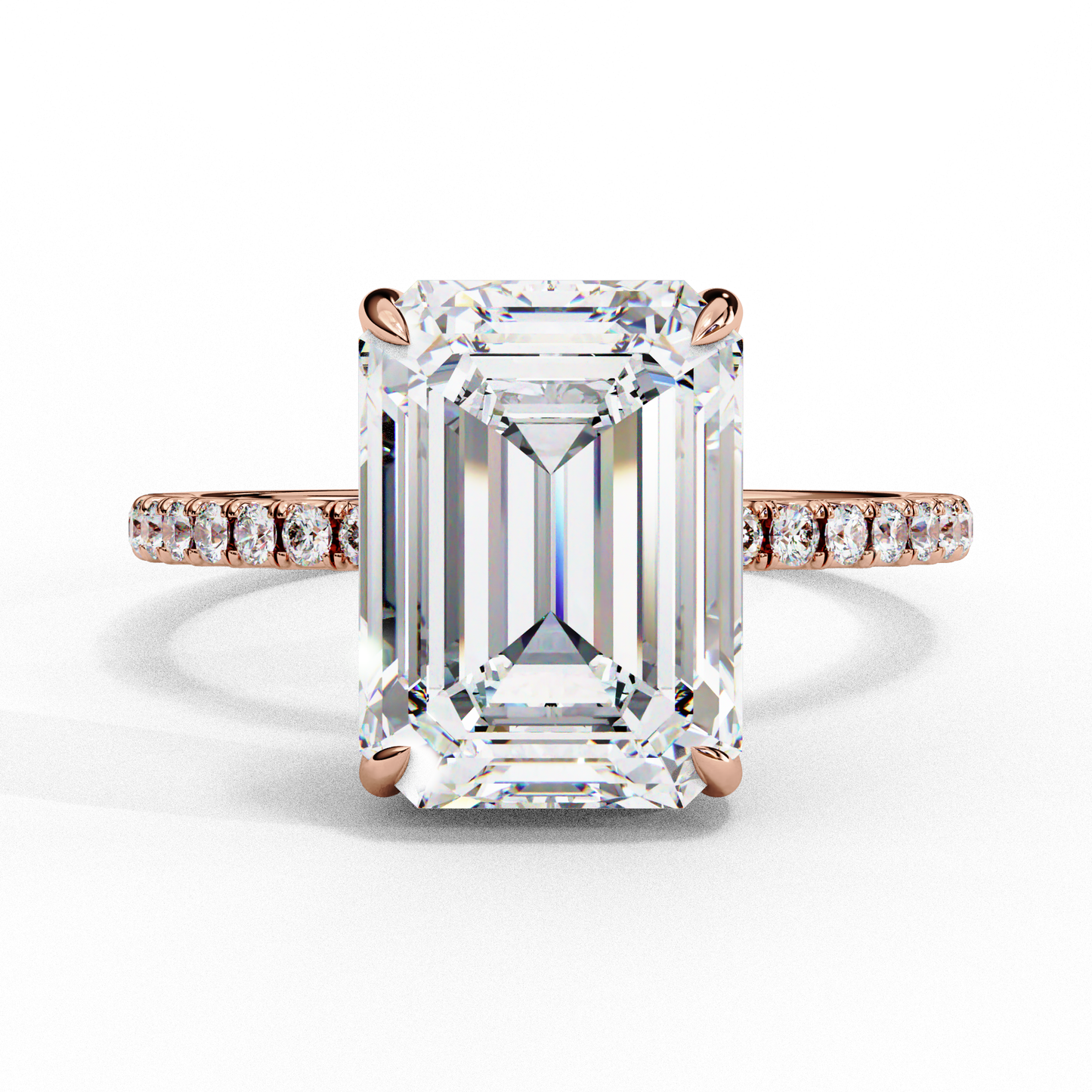 2.50 Carat Emerald Cut Diamond Engagement Ring