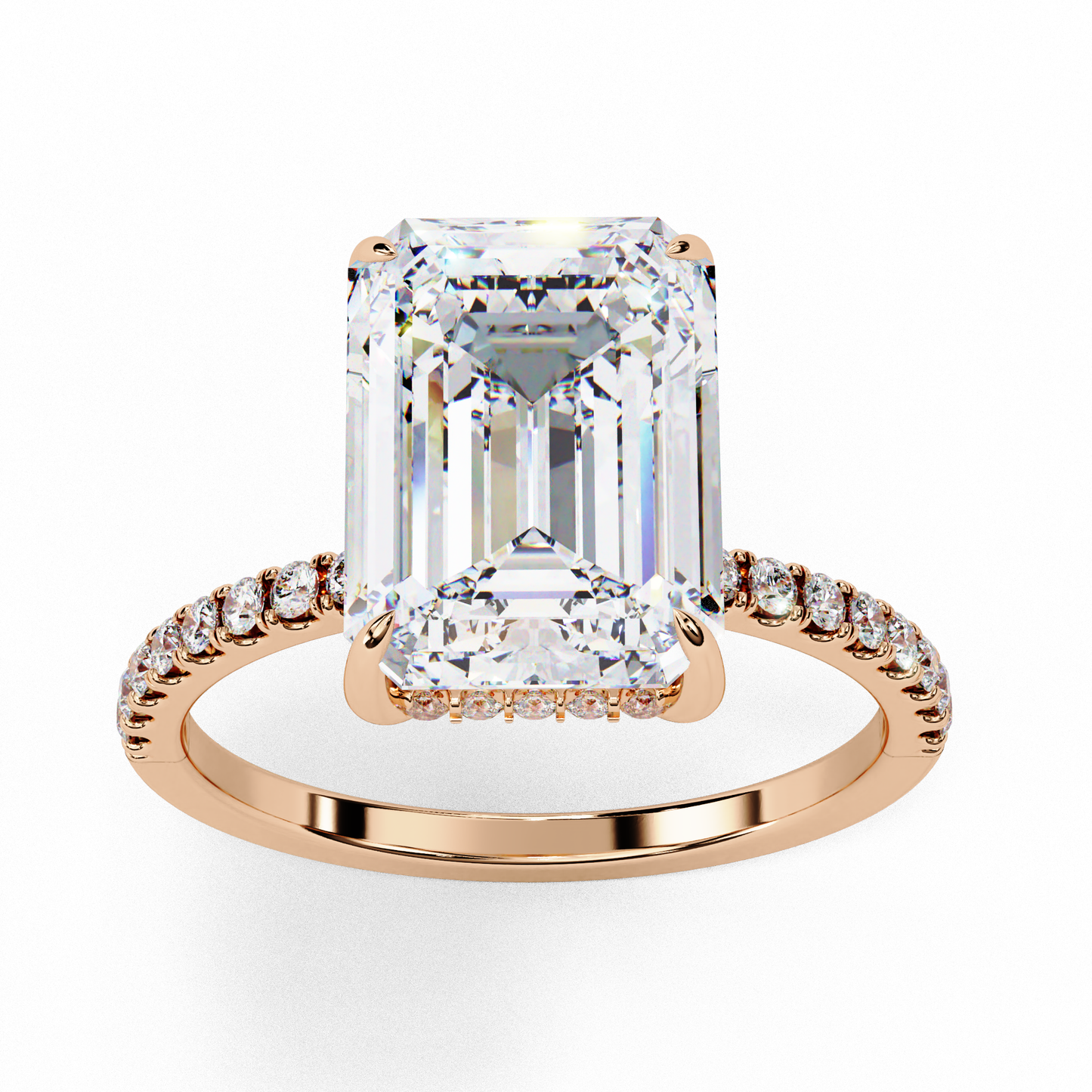 2.50 Carat Emerald Cut Diamond Engagement Ring