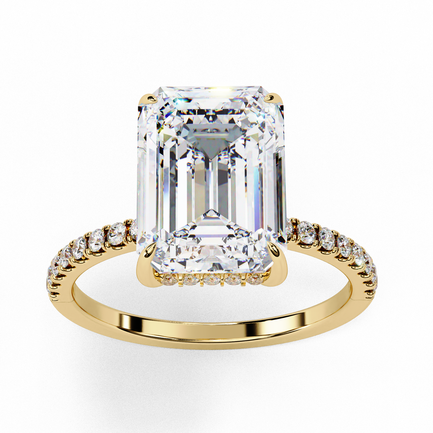 2.50 Carat Emerald Cut Diamond Engagement Ring