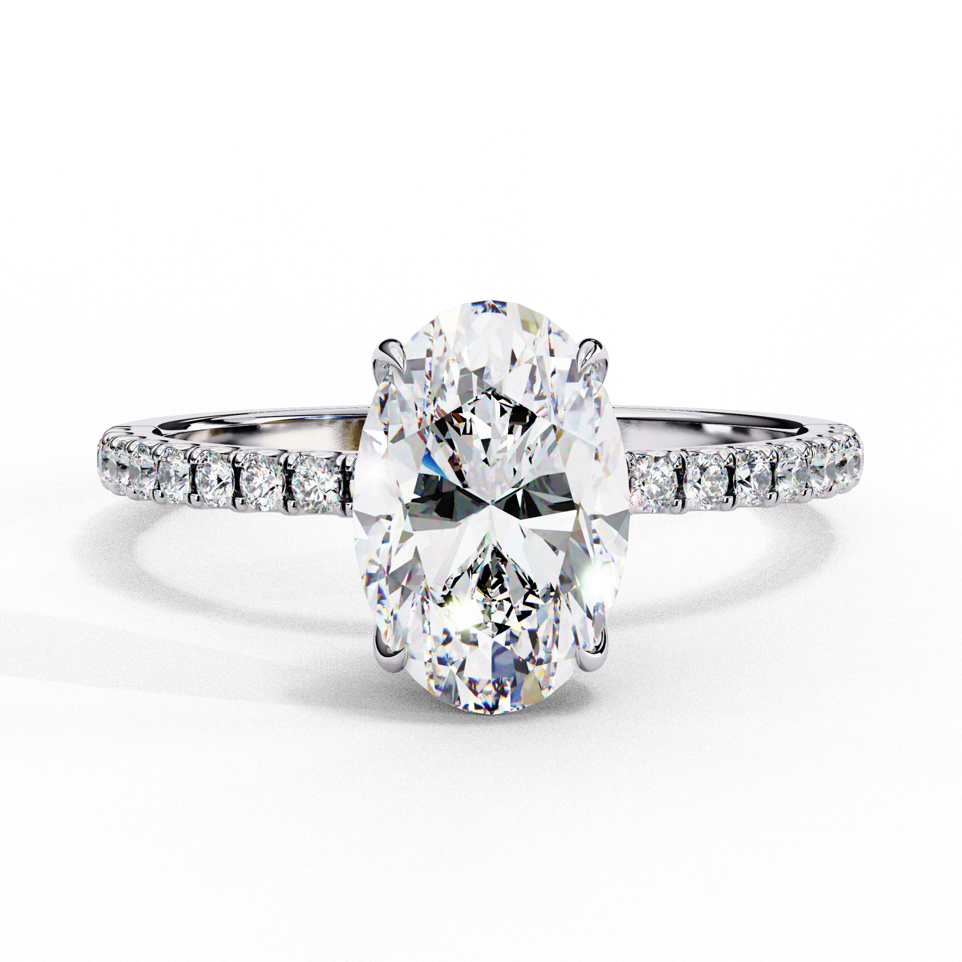 1.75 CT Oval Cut Diamond Engagement Ring - Ulight Jewels