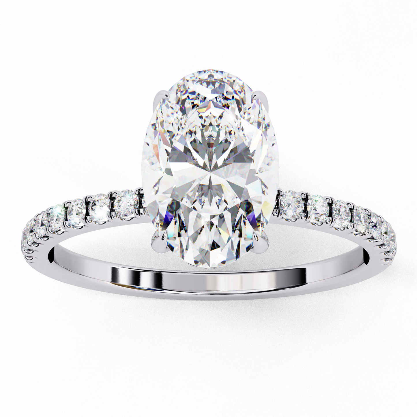 1.75 CT Oval Cut Diamond Engagement Ring