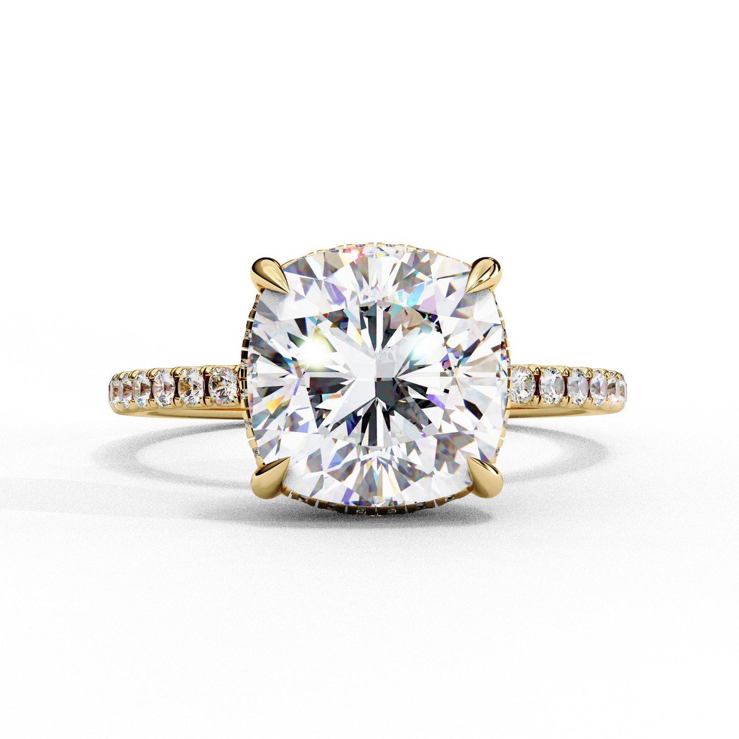 4.50  CT Cushion Cut Diamond Wedding Rings