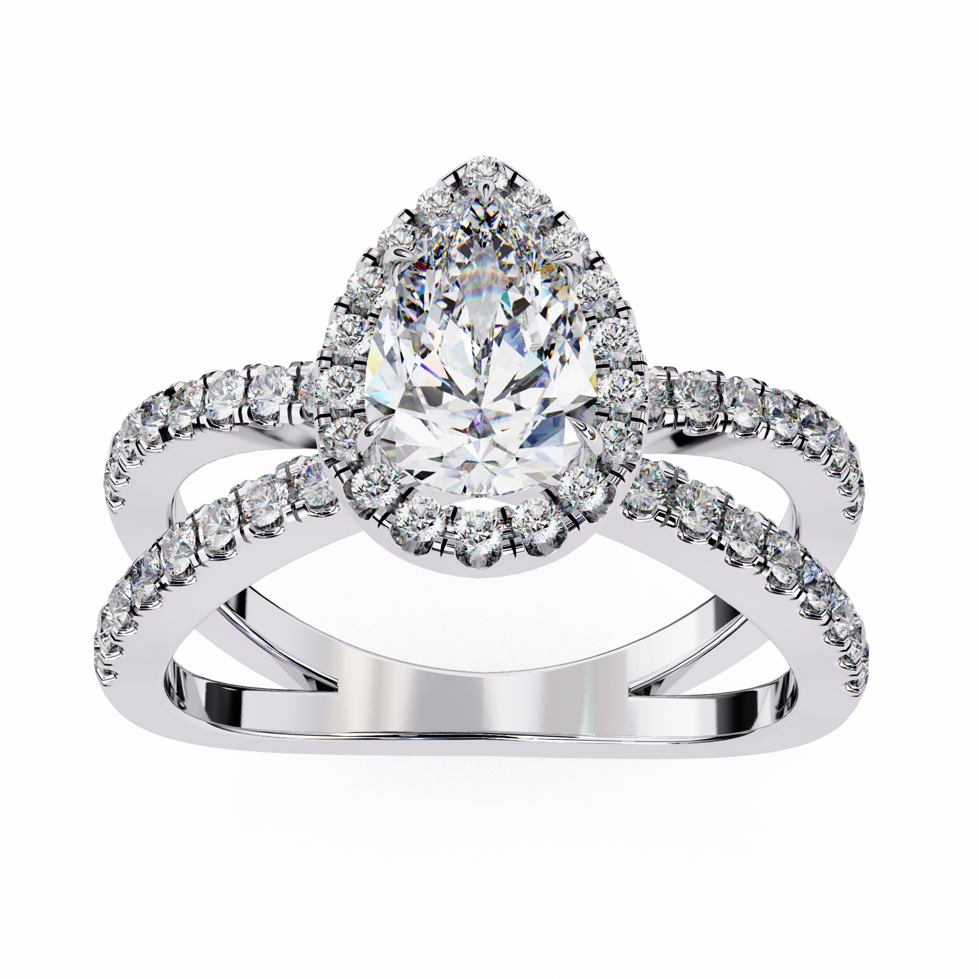 1.75 CT Pear Cut Diamond Engagement Ring - Ulight Jewels