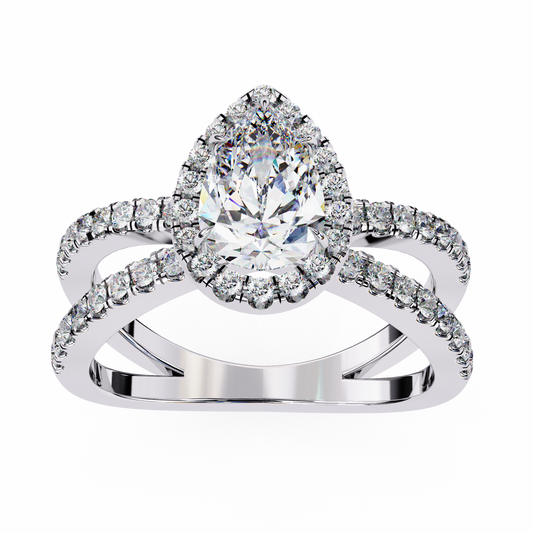 1.75 CT Pear Cut Diamond Engagement Ring - Ulight Jewels