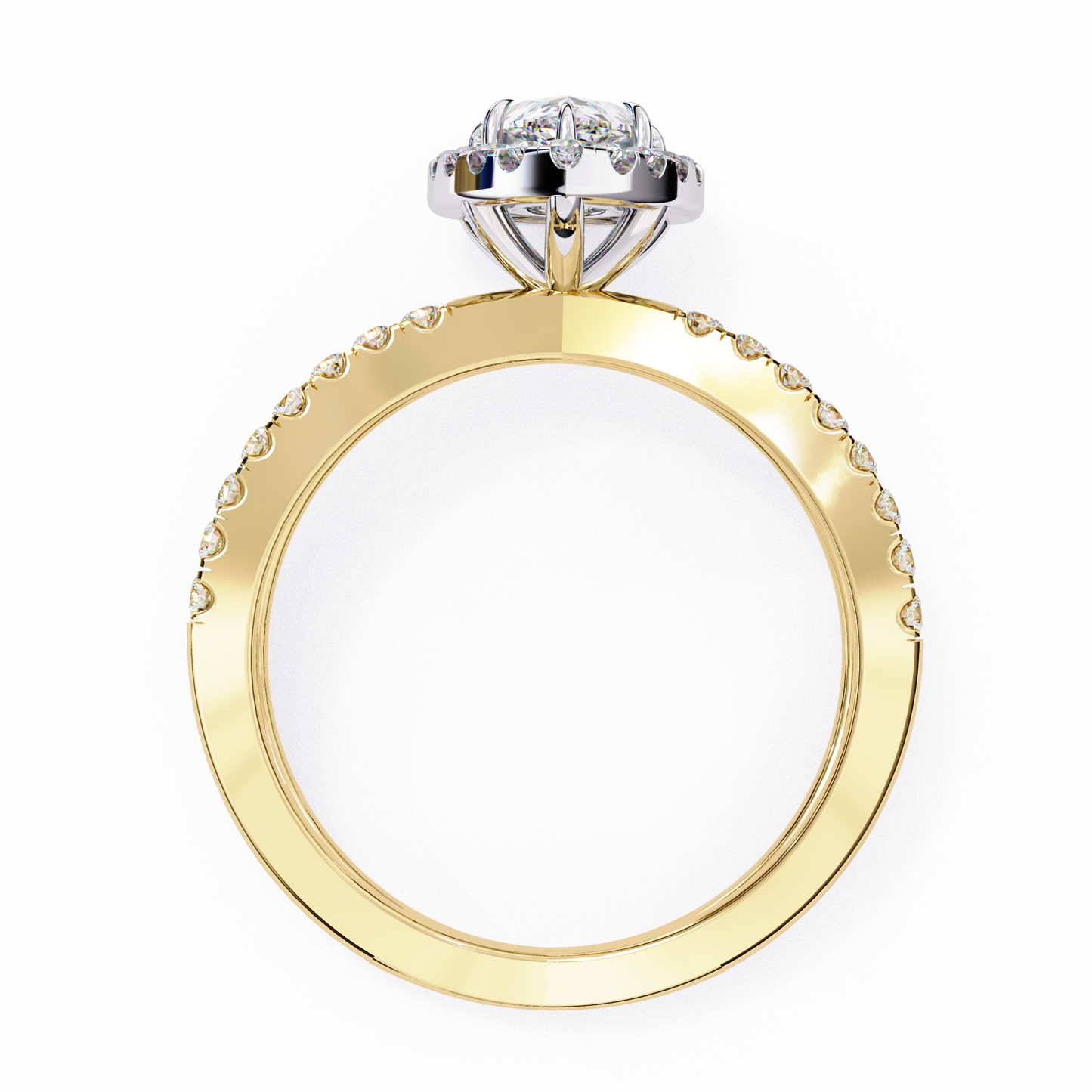 1.75 CT Pear Cut Diamond Engagement Ring