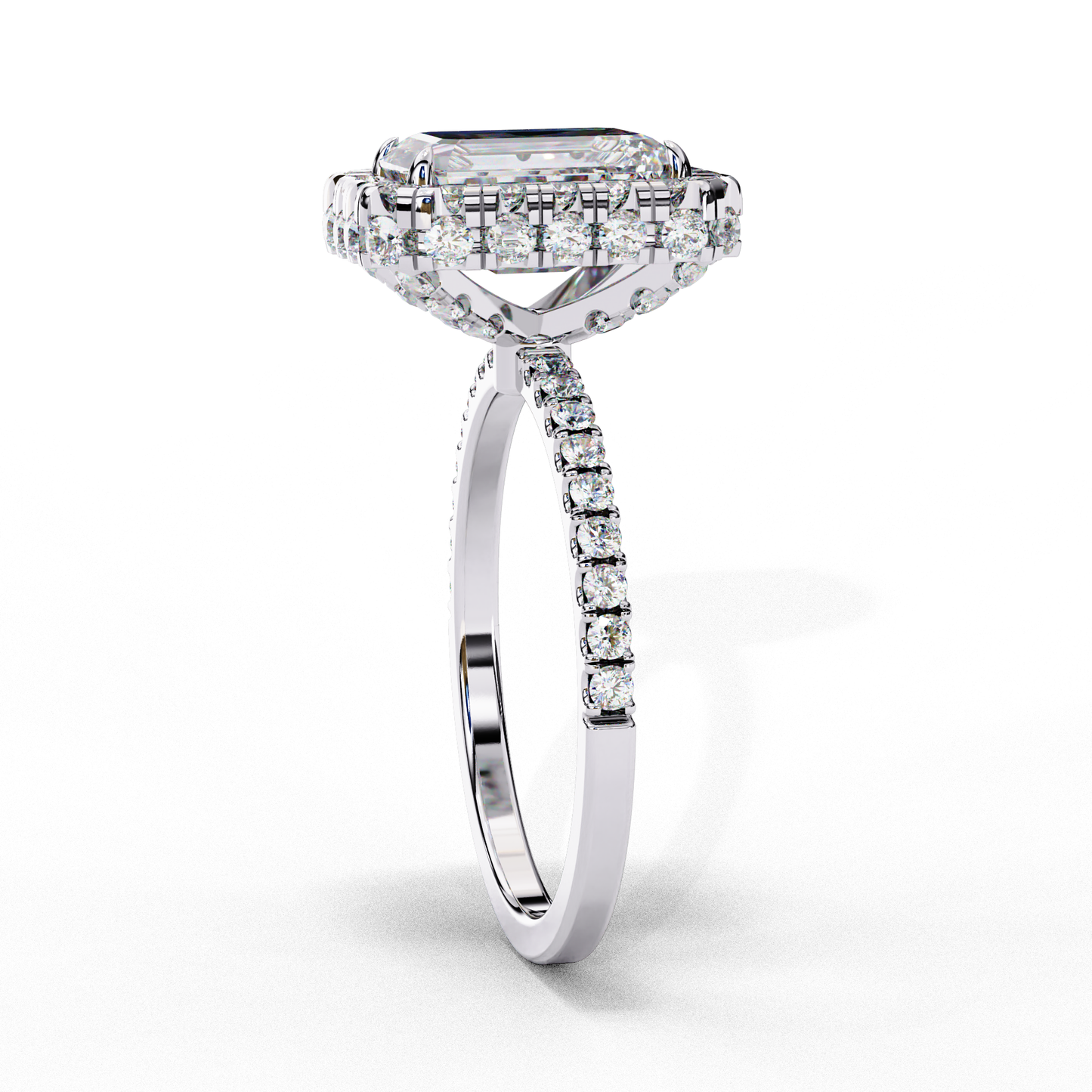 2.00 CT EMERALD Cut Diamond Engagement Ring