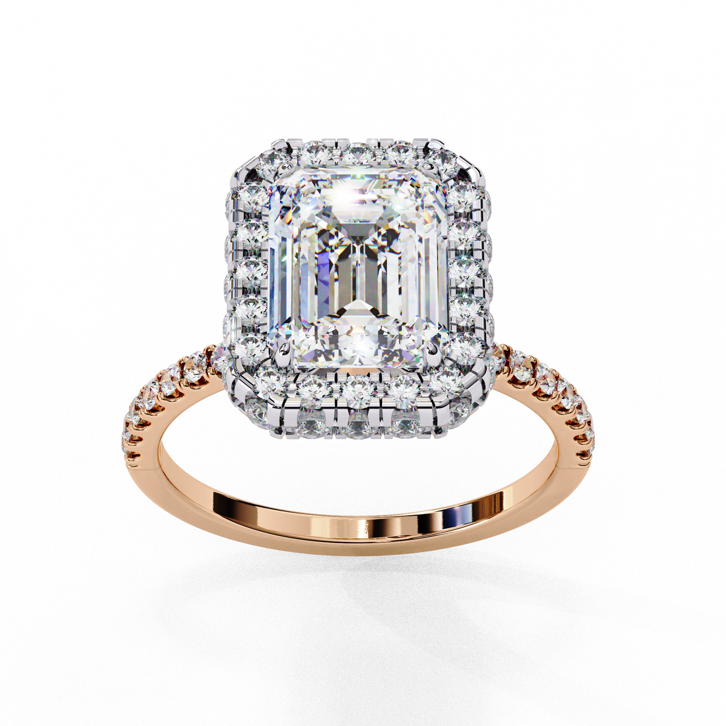 2.00 CT EMERALD Cut Diamond Engagement Ring