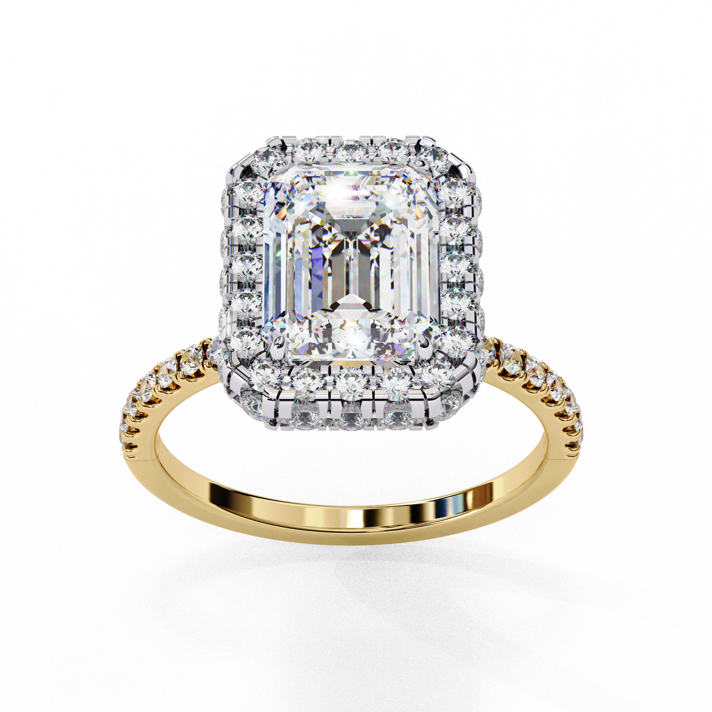 2.00 CT EMERALD Cut Diamond Engagement Ring