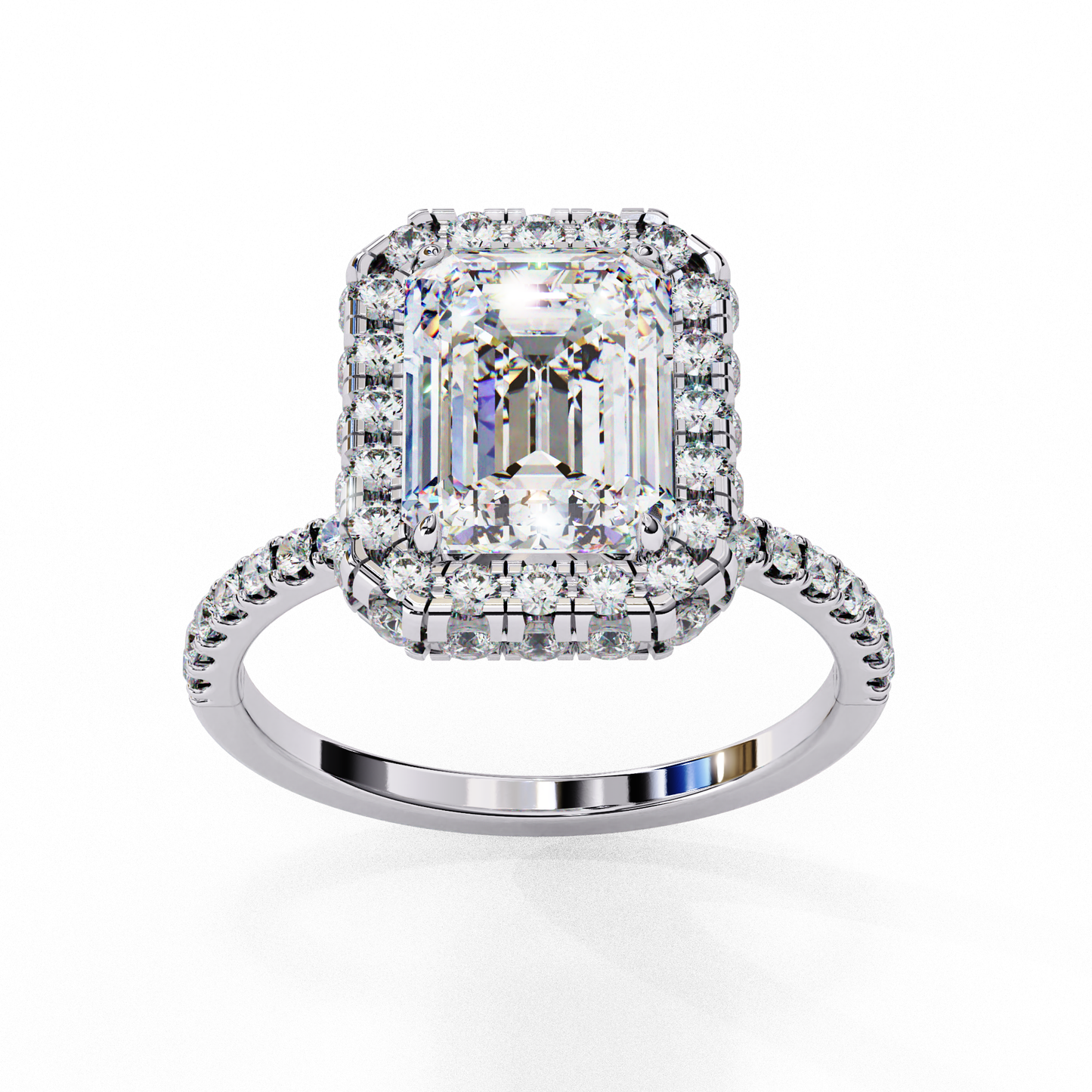 2.00 CT EMERALD Cut Diamond Engagement Ring