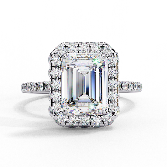 2.00 CT EMERALD Cut Diamond Engagement Ring - Ulight Jewels