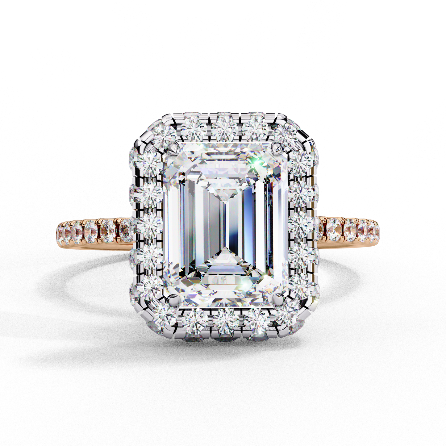 2.00 CT EMERALD Cut Diamond Engagement Ring