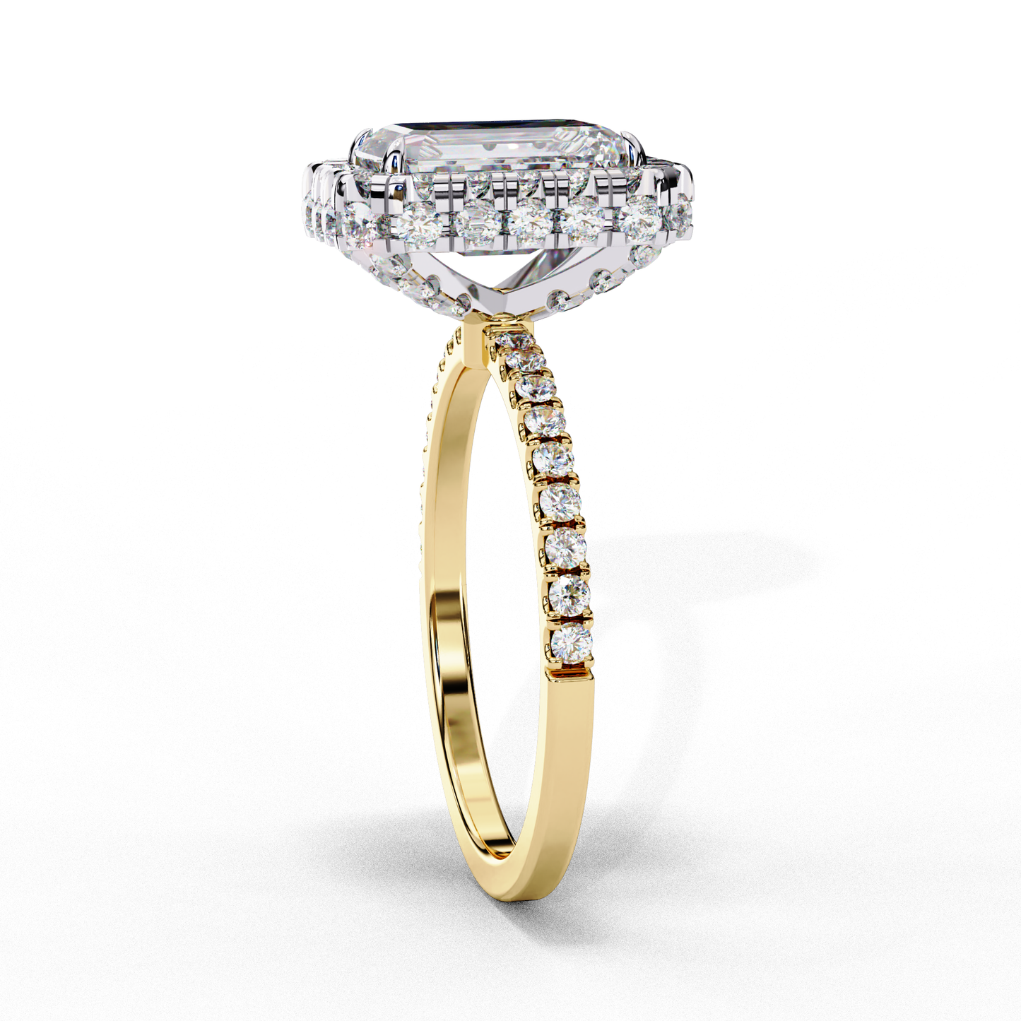 2.00 CT EMERALD Cut Diamond Engagement Ring