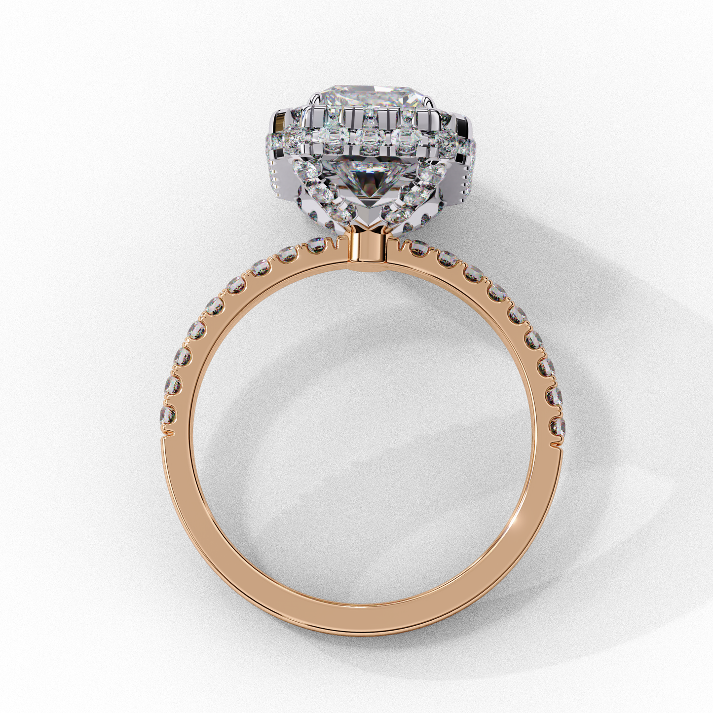 2.00 CT RADIANT  Cut Diamond Engagement Ring