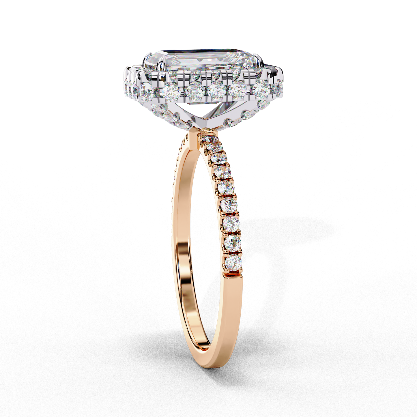 2.00 CT RADIANT  Cut Diamond Engagement Ring