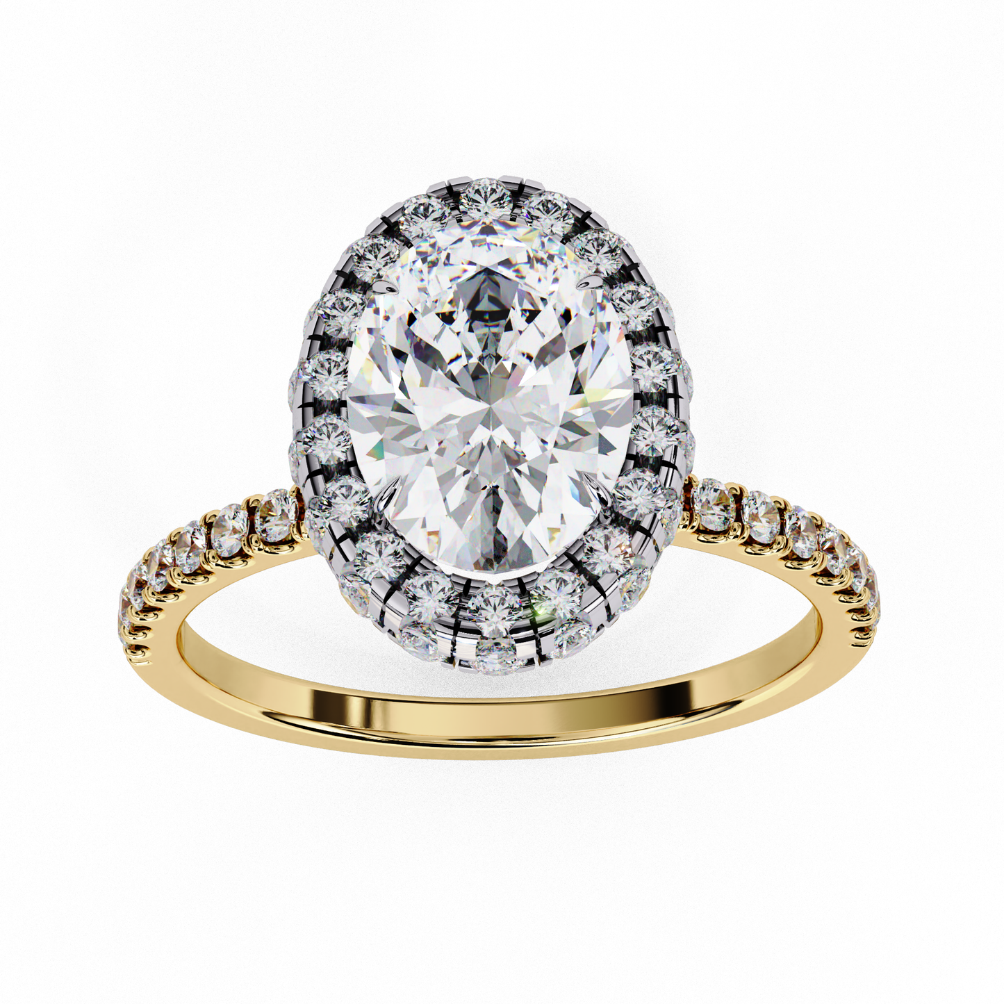 1.75CT  Oval Cut Diamond Engagement Ring