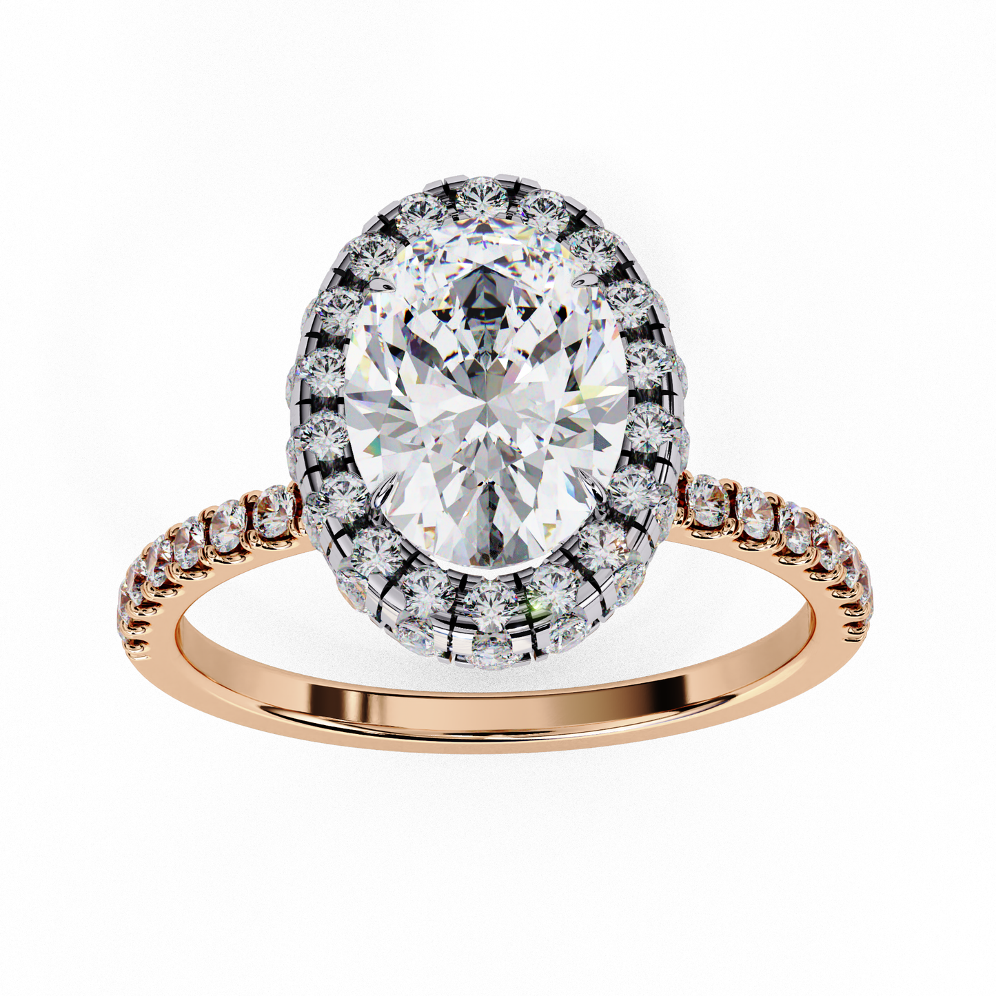 1.75CT  Oval Cut Diamond Engagement Ring