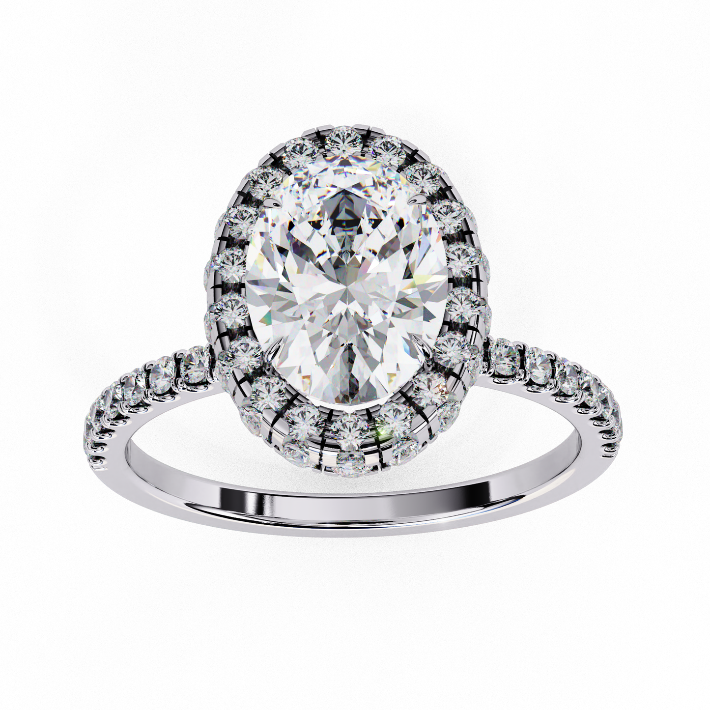 1.75CT  Oval Cut Diamond Engagement Ring