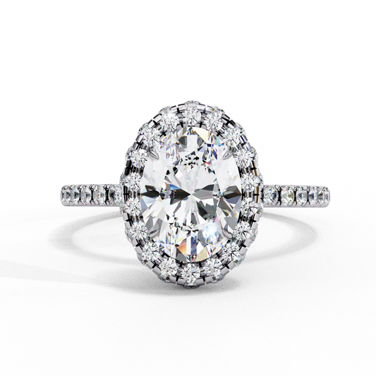 1.75CT  Oval Cut Diamond Engagement Ring - Ulight Jewels