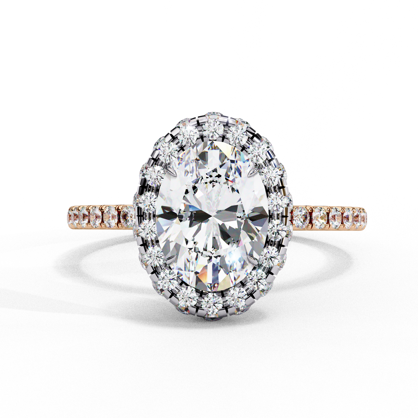 1.75CT  Oval Cut Diamond Engagement Ring