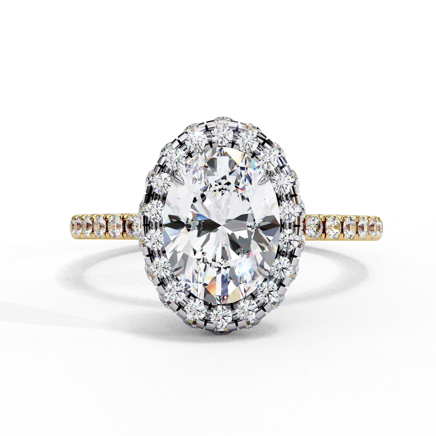 1.75CT  Oval Cut Diamond Engagement Ring