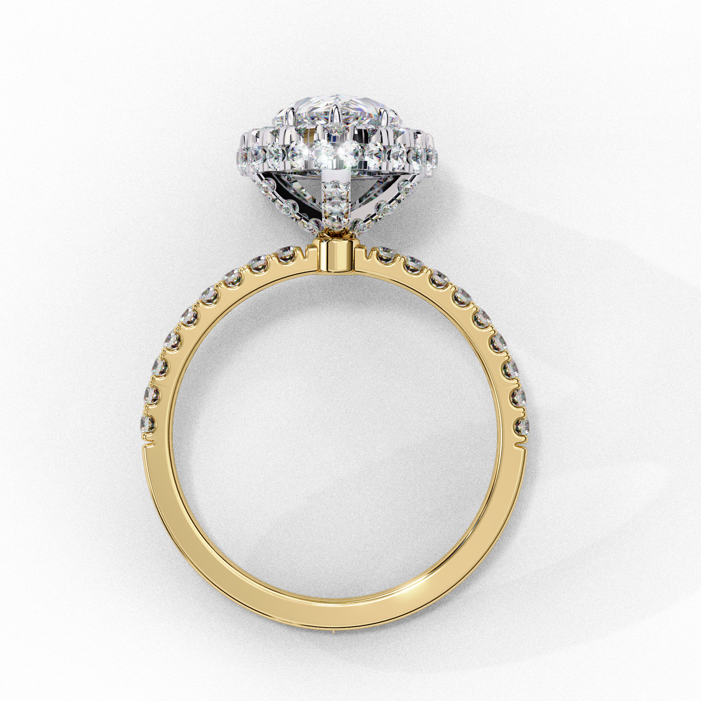 2.25  CT Pear Cut Diamond Engagement Ring