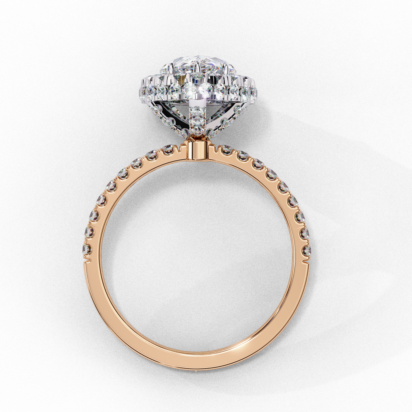 2.25  CT Pear Cut Diamond Engagement Ring