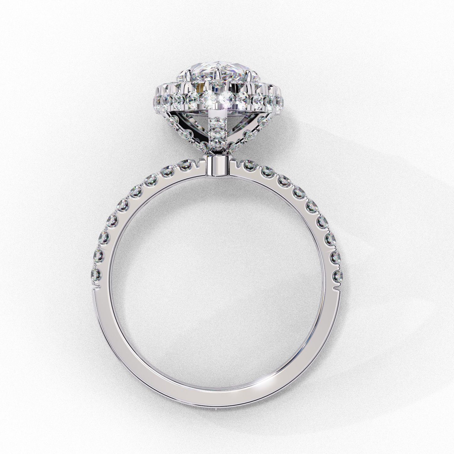 2.25  CT Pear Cut Diamond Engagement Ring