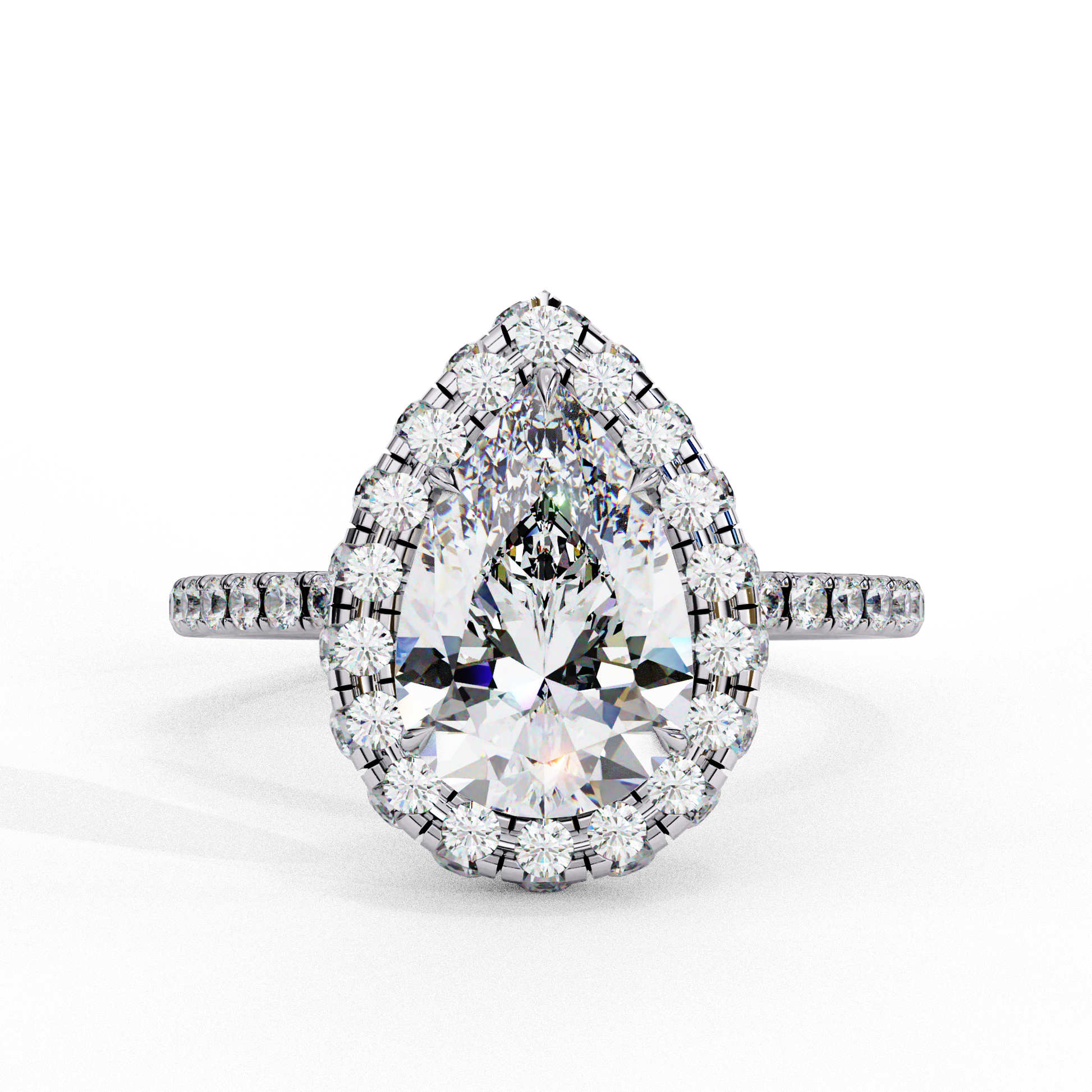 2.25  CT Pear Cut Diamond Engagement Ring - Ulight Jewels