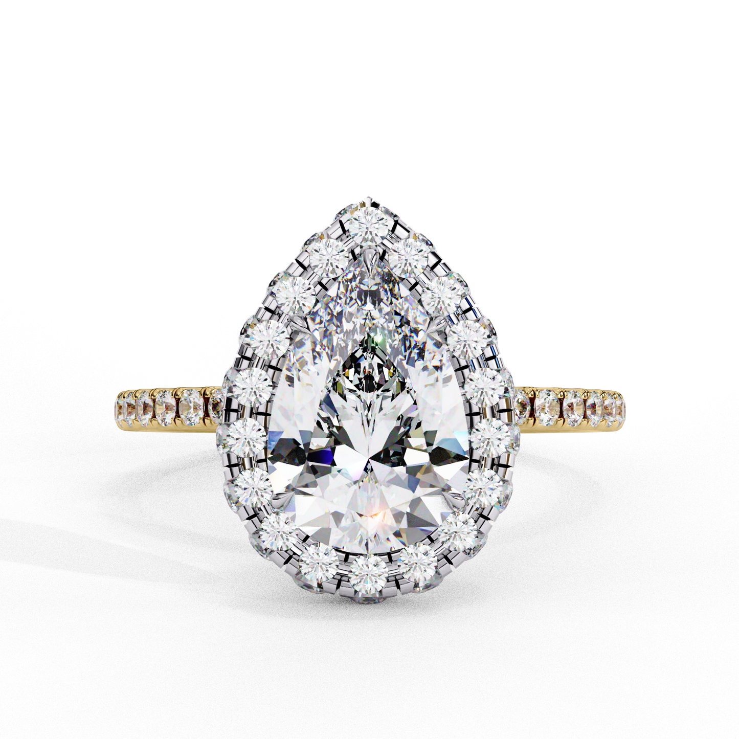 2.25  CT Pear Cut Diamond Engagement Ring