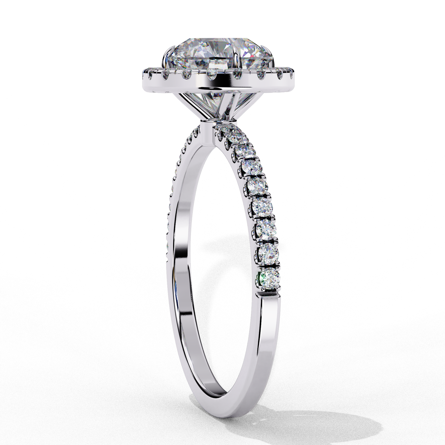 1.75   CT Round Cut Diamond Engagement Ring