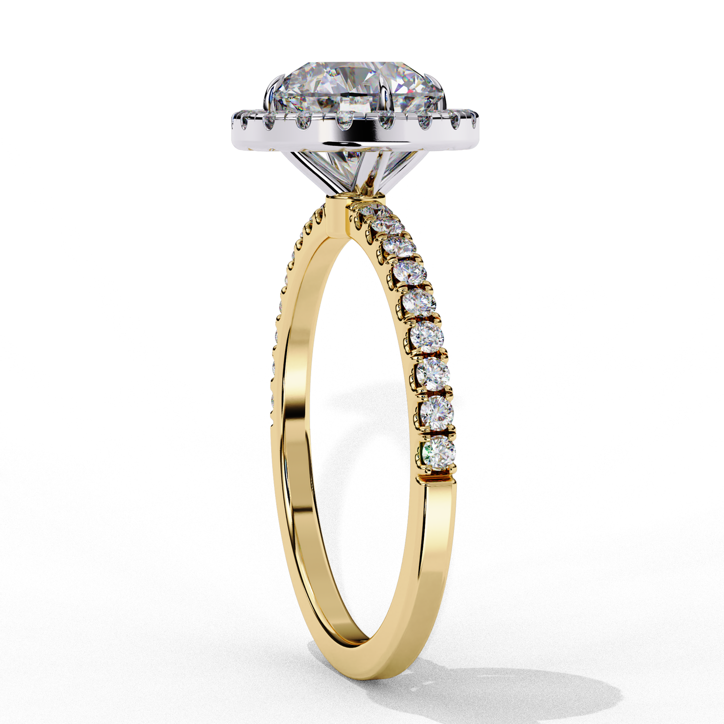 1.75   CT Round Cut Diamond Engagement Ring