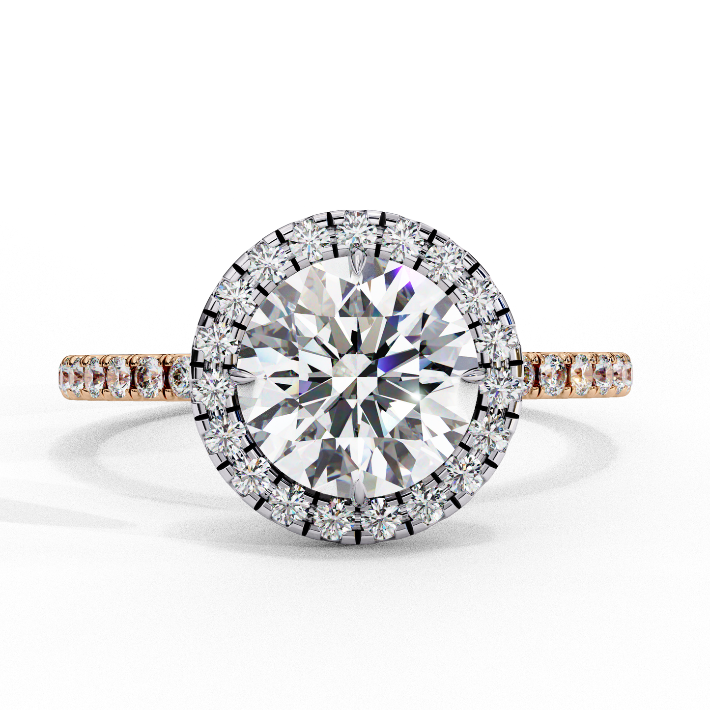 1.75   CT Round Cut Diamond Engagement Ring