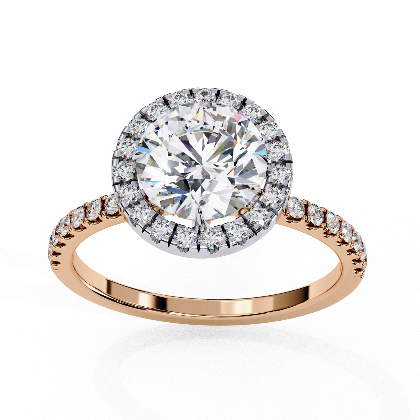 1.75   CT Round Cut Diamond Engagement Ring