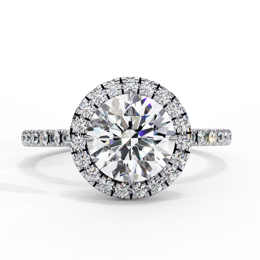 1.75   CT Round Cut Diamond Engagement Ring - Ulight Jewels