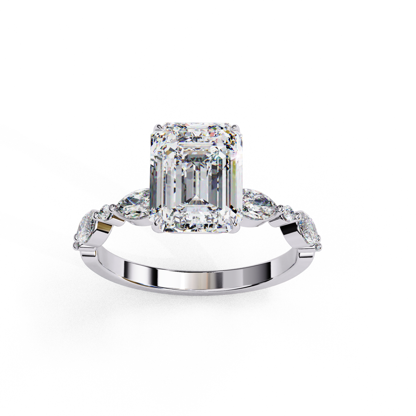 2.00 CT EMERALD Cut Diamond Engagement Ring