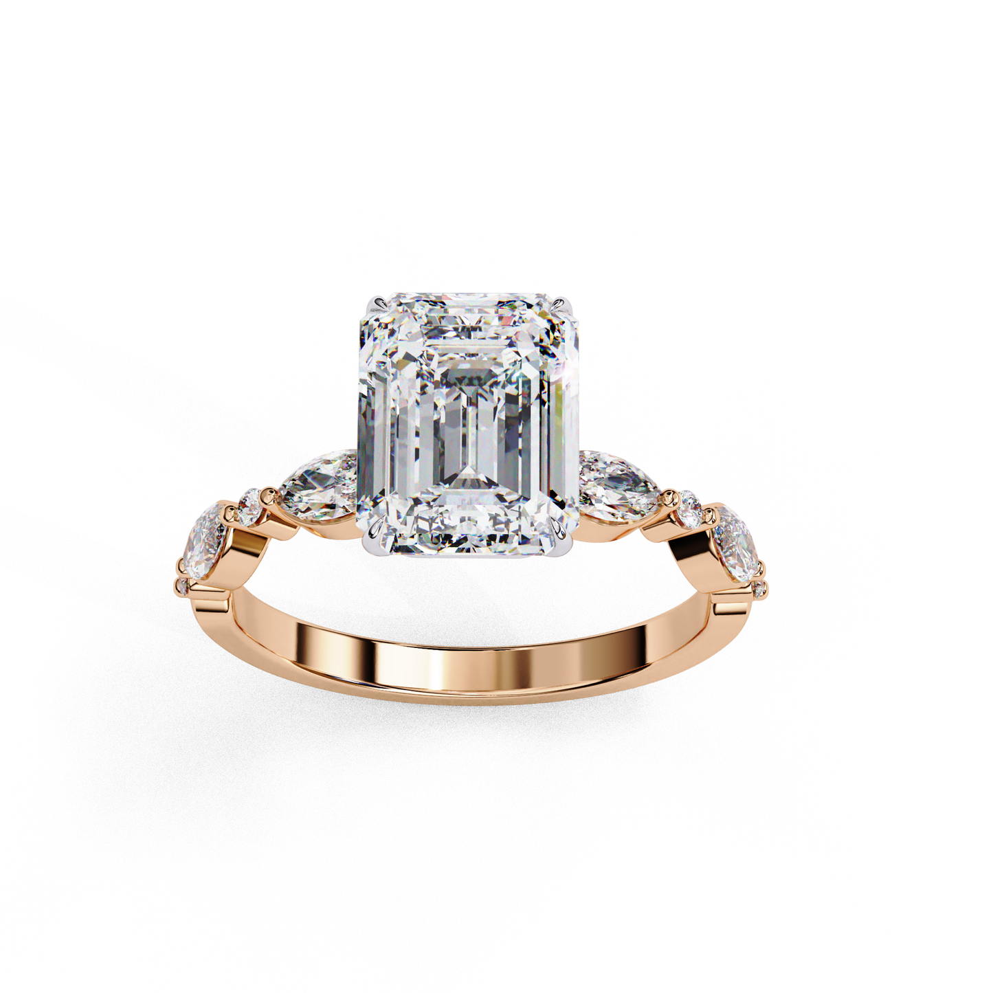 2.00 CT EMERALD Cut Diamond Engagement Ring