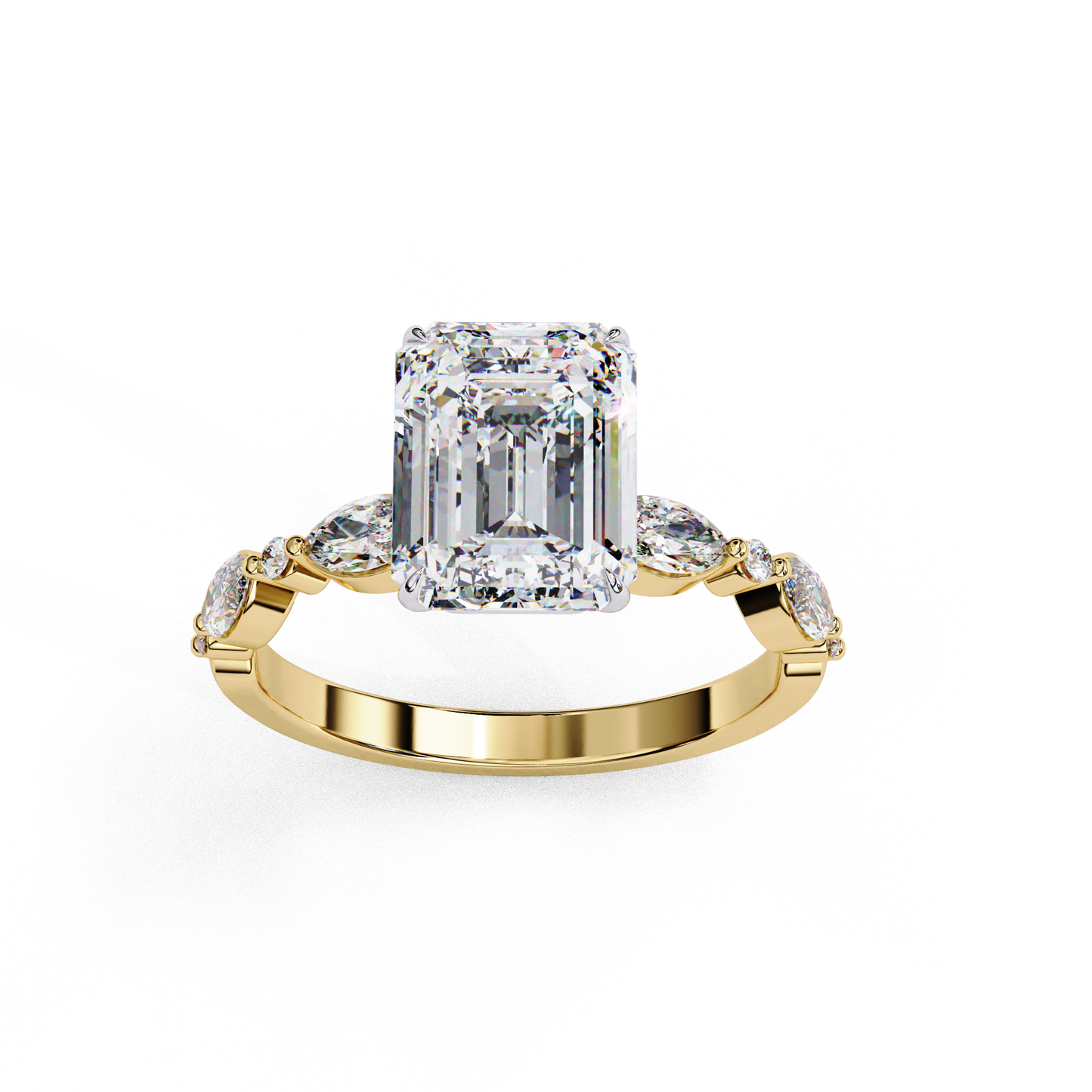 2.00 CT EMERALD Cut Diamond Engagement Ring