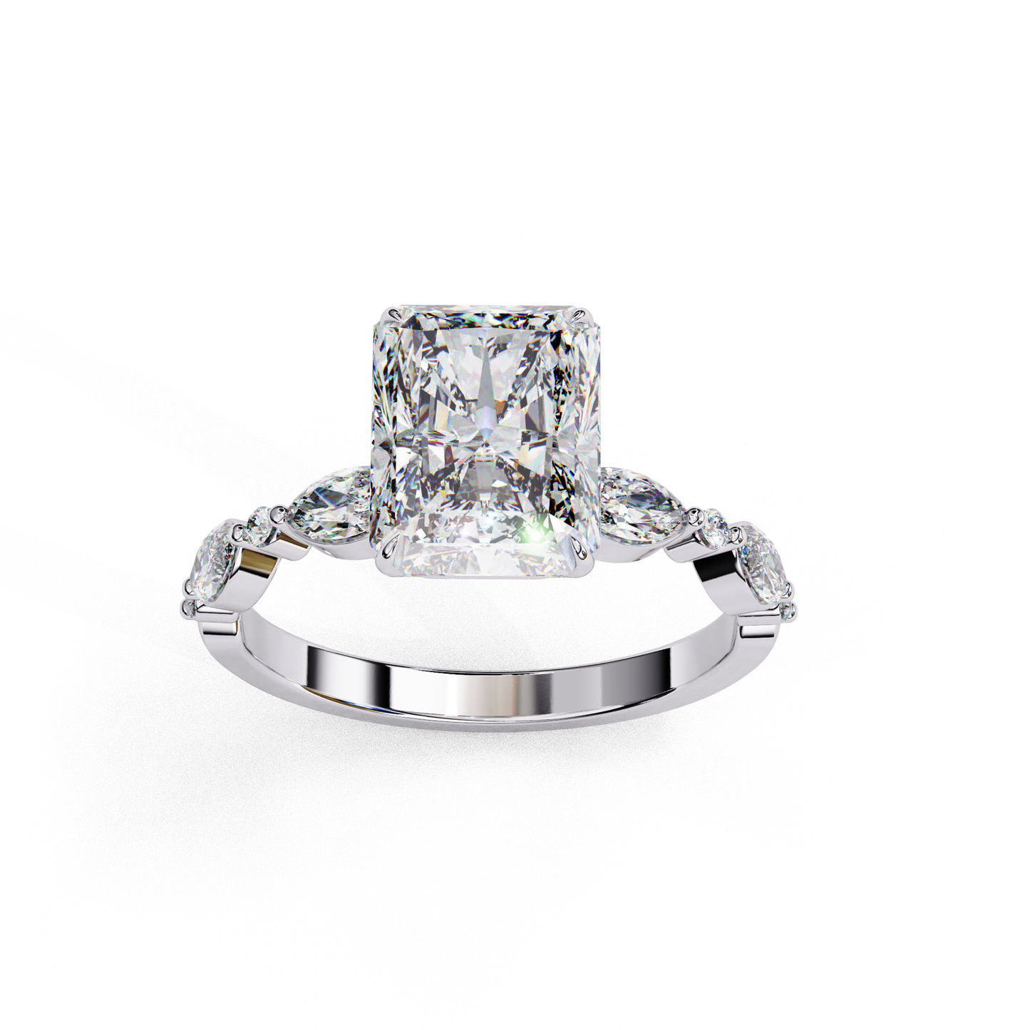 2.00 CT RADIANT Cut Diamond Engagement Ring