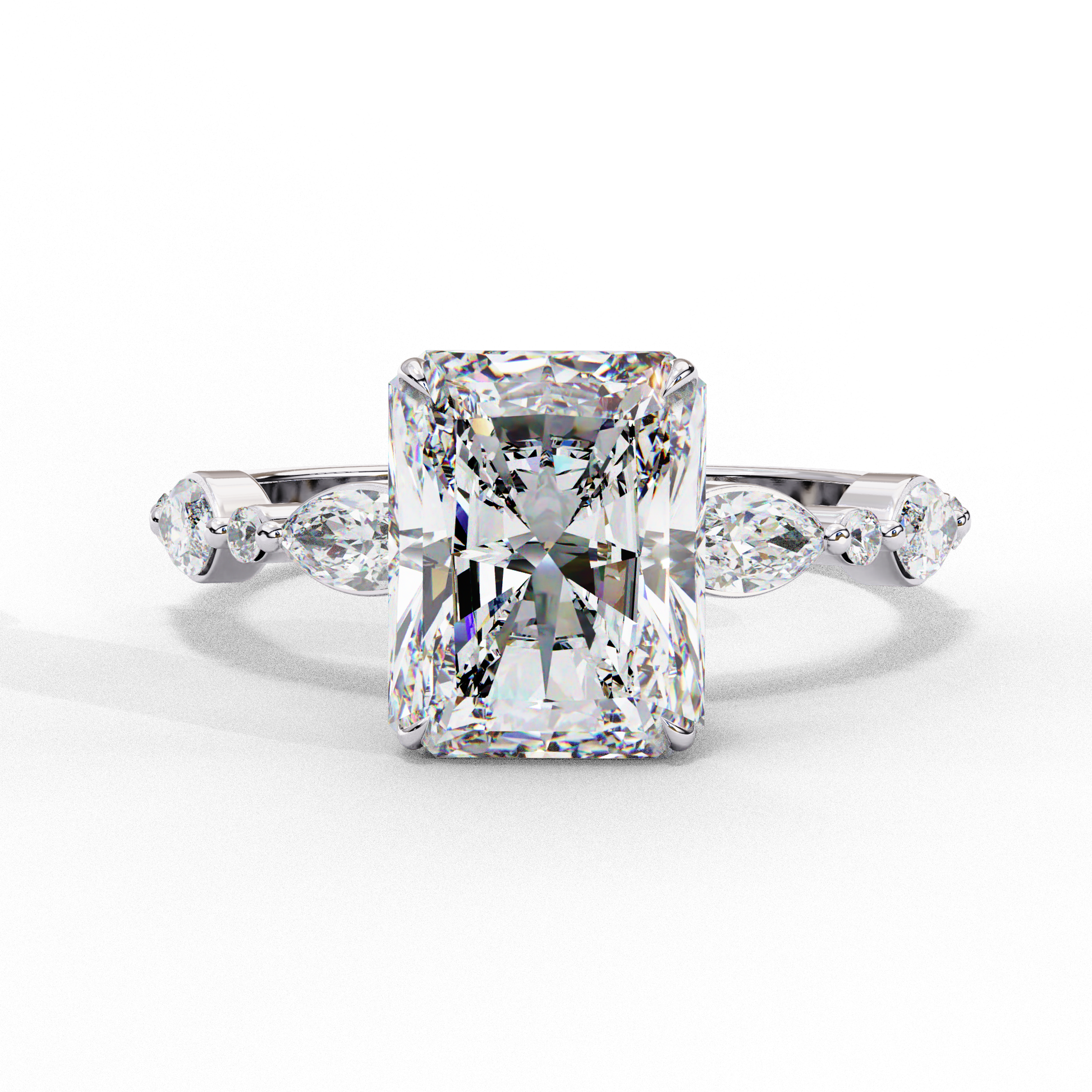 2.00 CT RADIANT Cut Diamond Engagement Ring - Ulight Jewels